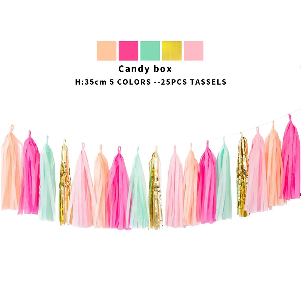 Tissue Paper Tassel Garland