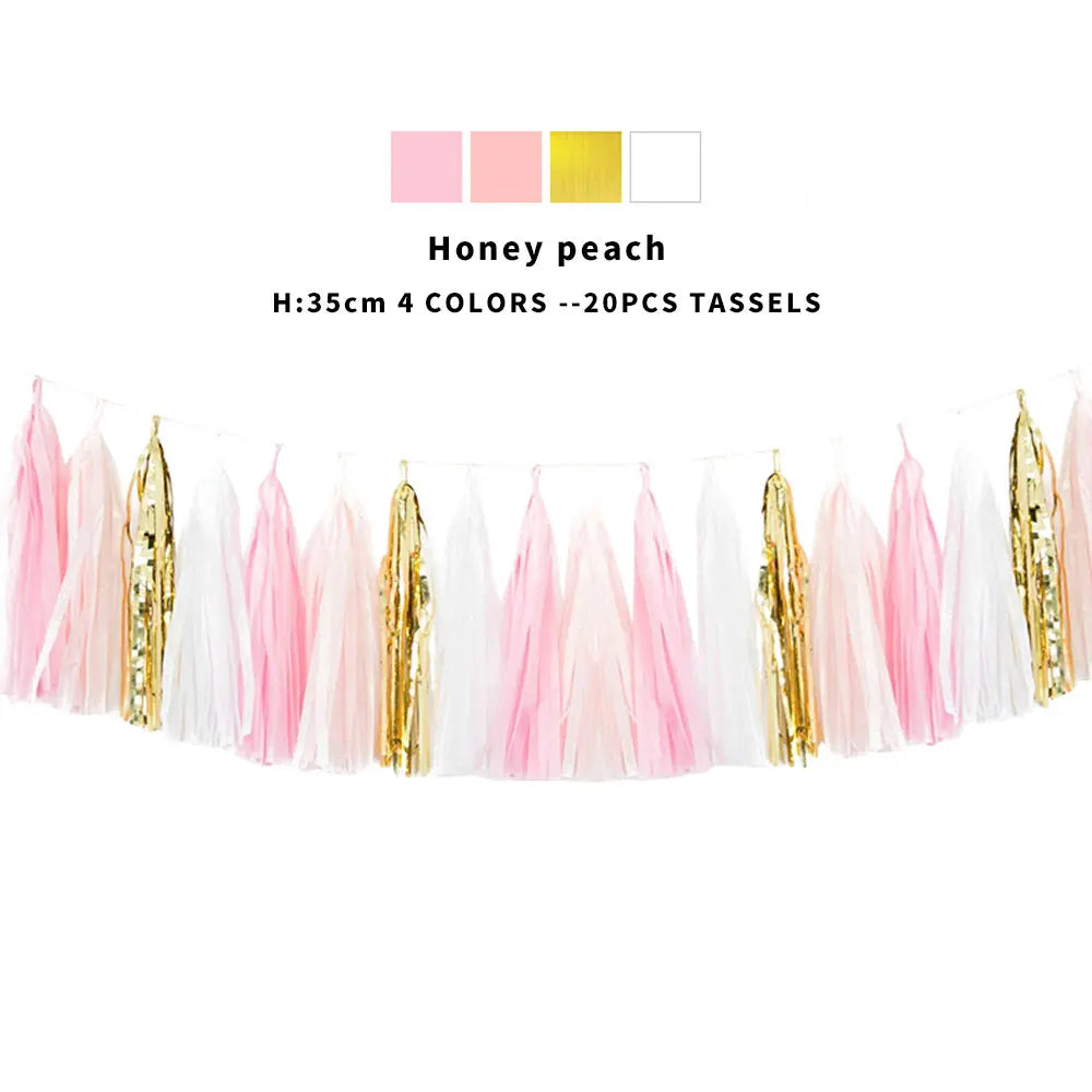 Tissue Paper Tassel Garland