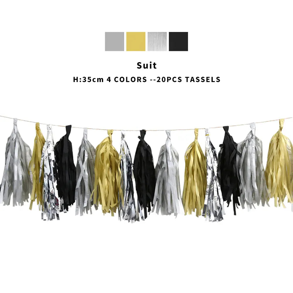 Tissue Paper Tassel Garland