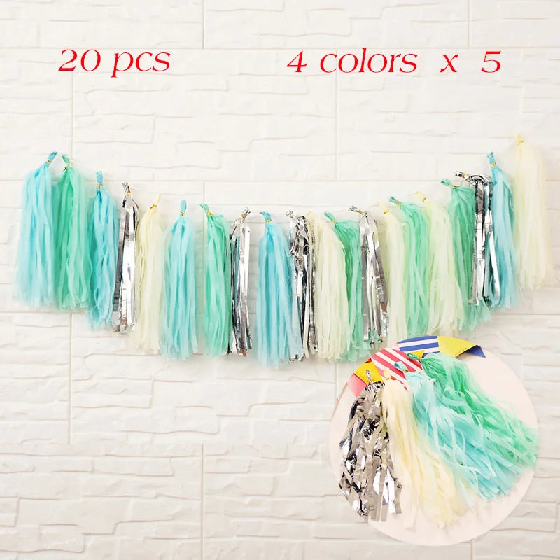 Tissue Paper Tassel Garland