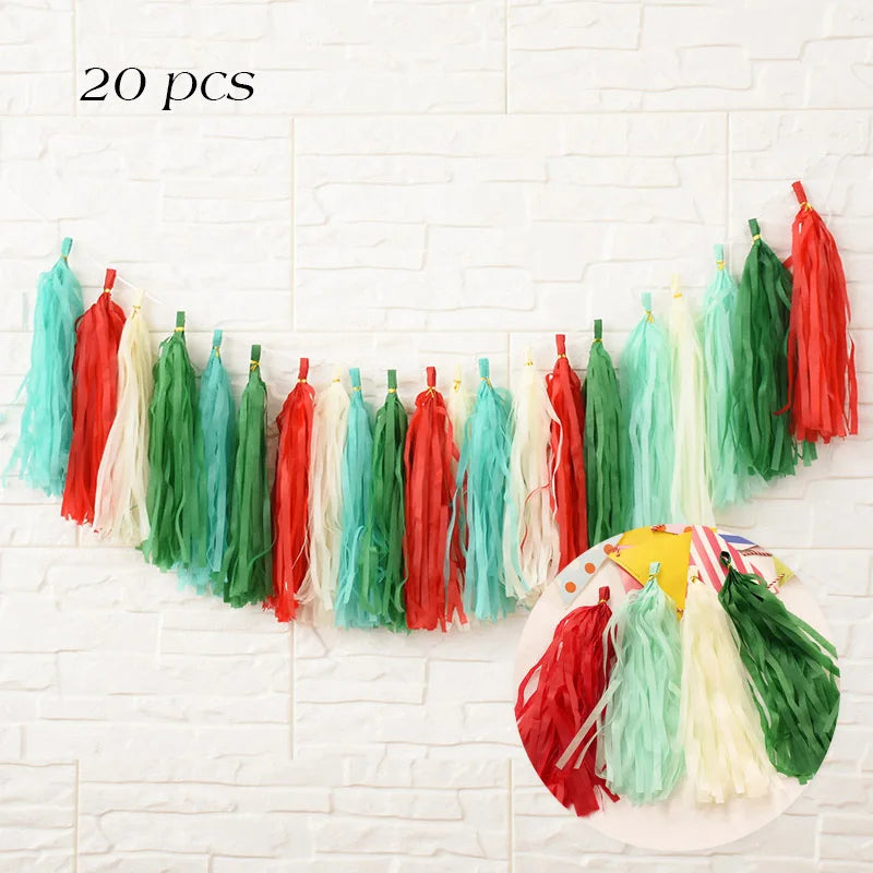 Tissue Paper Tassel Garland