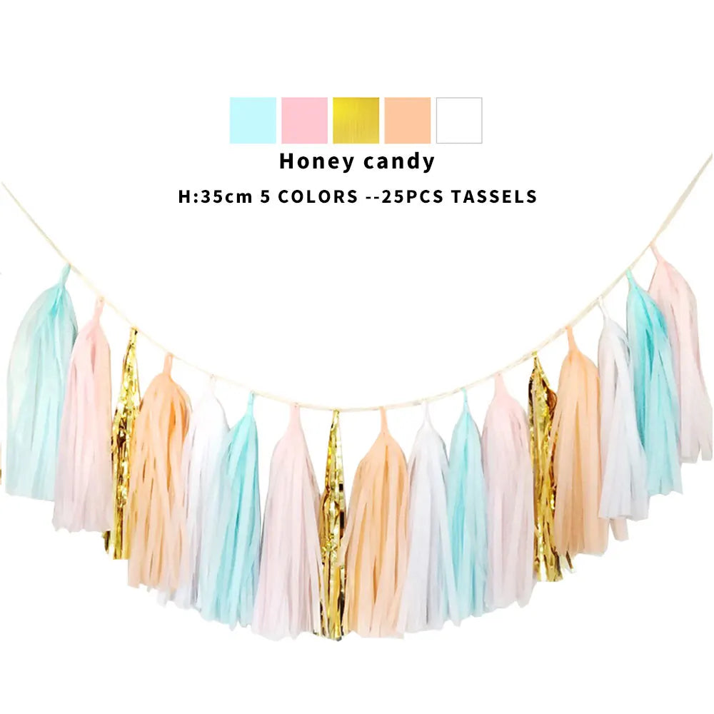 Tissue Paper Tassel Garland
