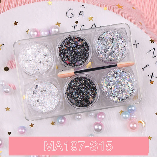 Sporty Eyeshadow Glitter Gel Cream, set of 6