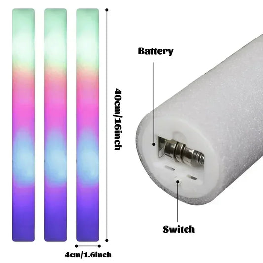 20 Glow Foam Sticks