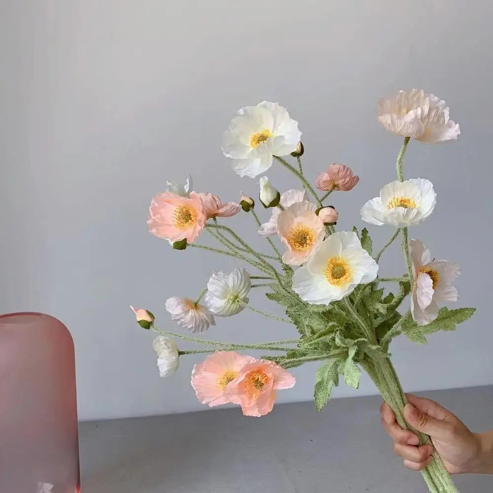 Elegant Artificial Poppy Bouquet
