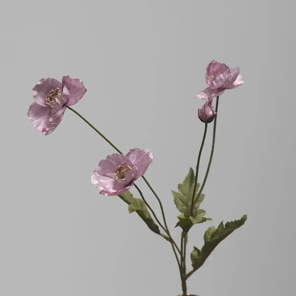 Elegant Artificial Poppy Bouquet