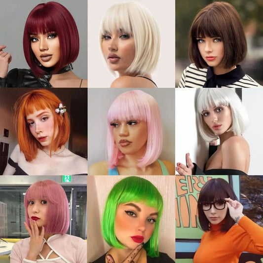 Colorful Short Bob Wig