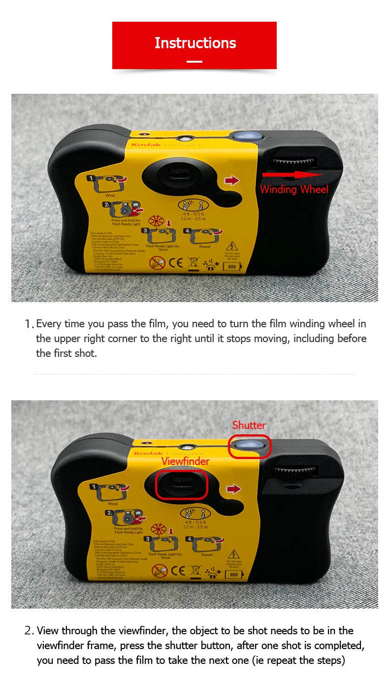 Classic Kodak Disposable Cameras
