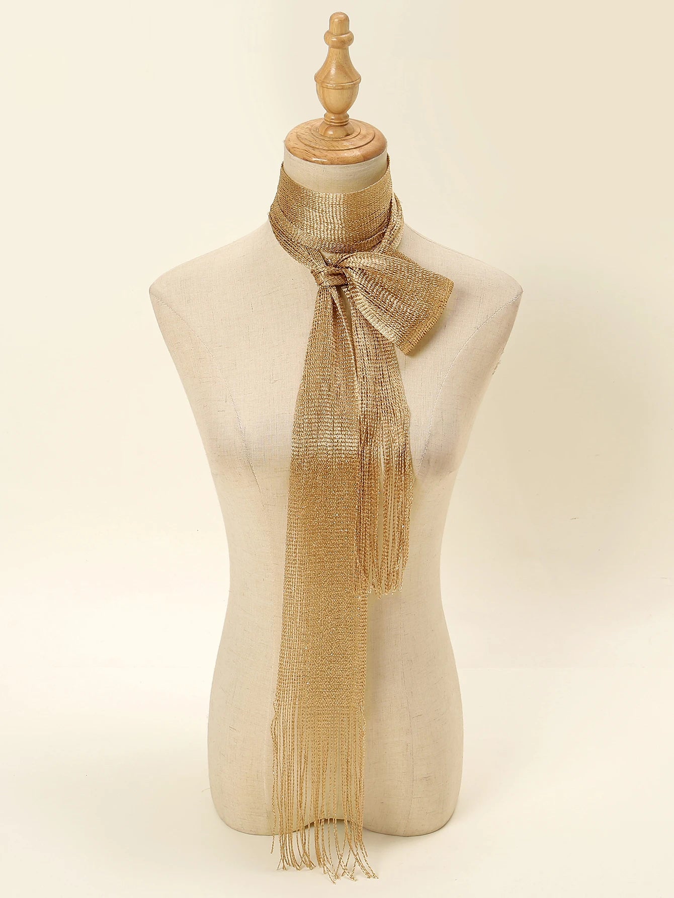 Silver Trendy Skinny Scarf