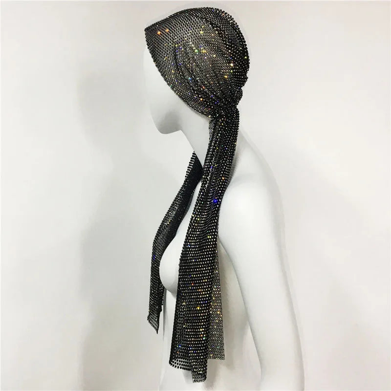 Crystal Rhinestone Headscarf