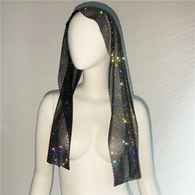 Crystal Rhinestone Headscarf