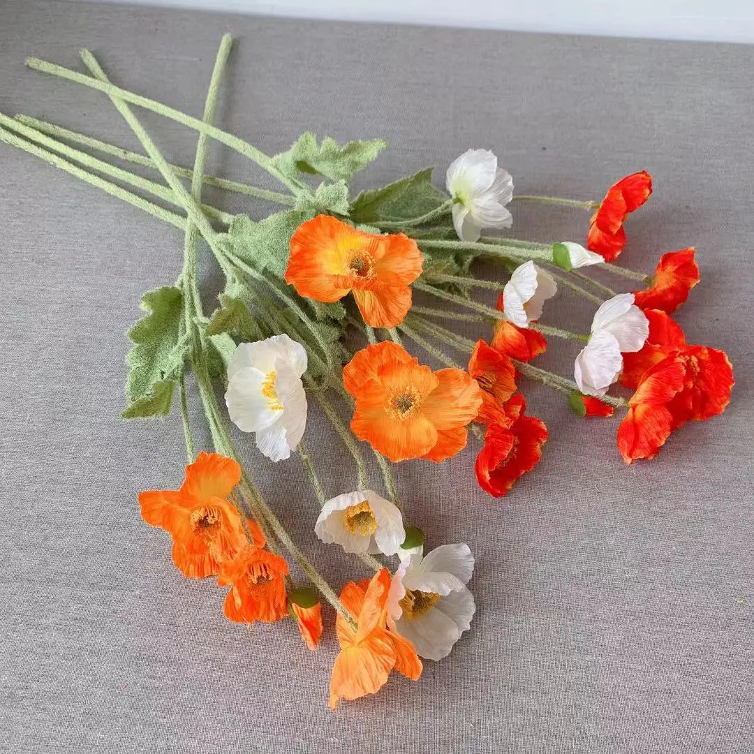 Elegant Artificial Poppy Bouquet
