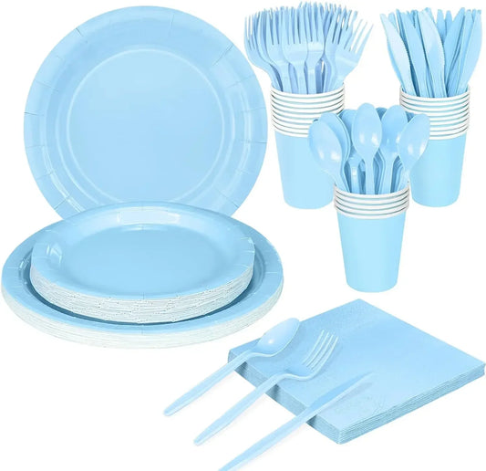 Light Blue Disposable Tableware