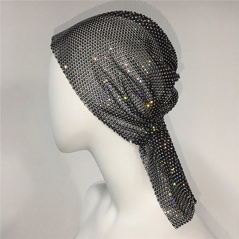 Crystal Rhinestone Headscarf
