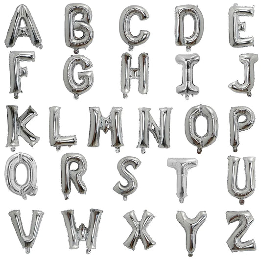 Giant Silver Letter Balloons