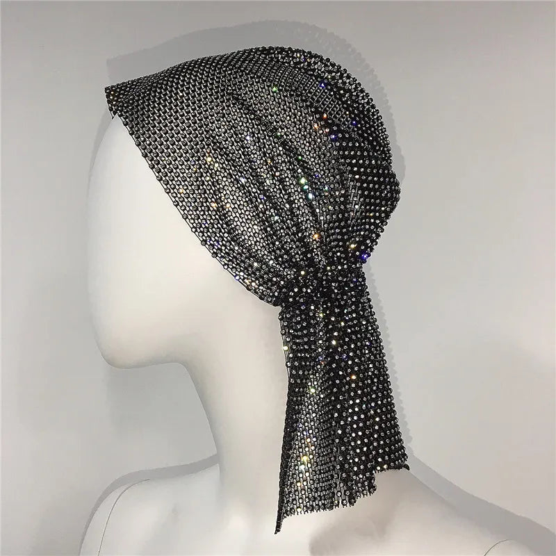 Crystal Rhinestone Headscarf