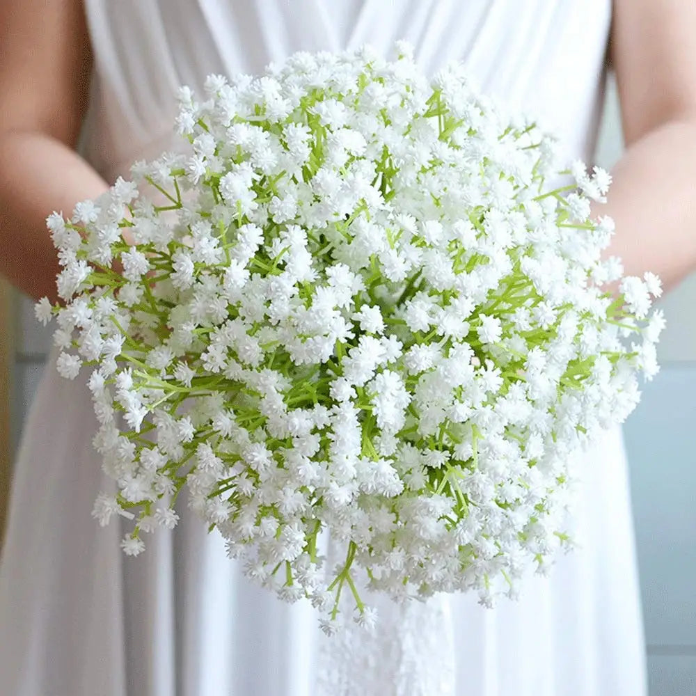 Artificial Baby's Breath and Decorative Leaves