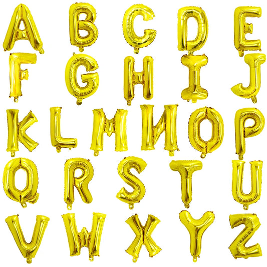 Giant Gold Letter Balloons