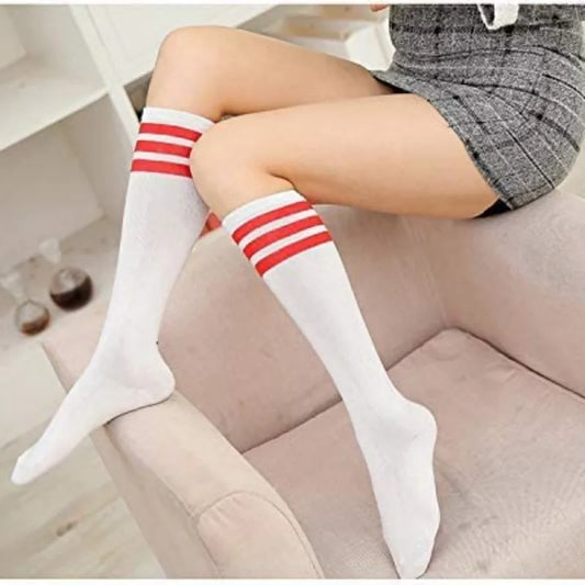 Striped Knee-High Socks