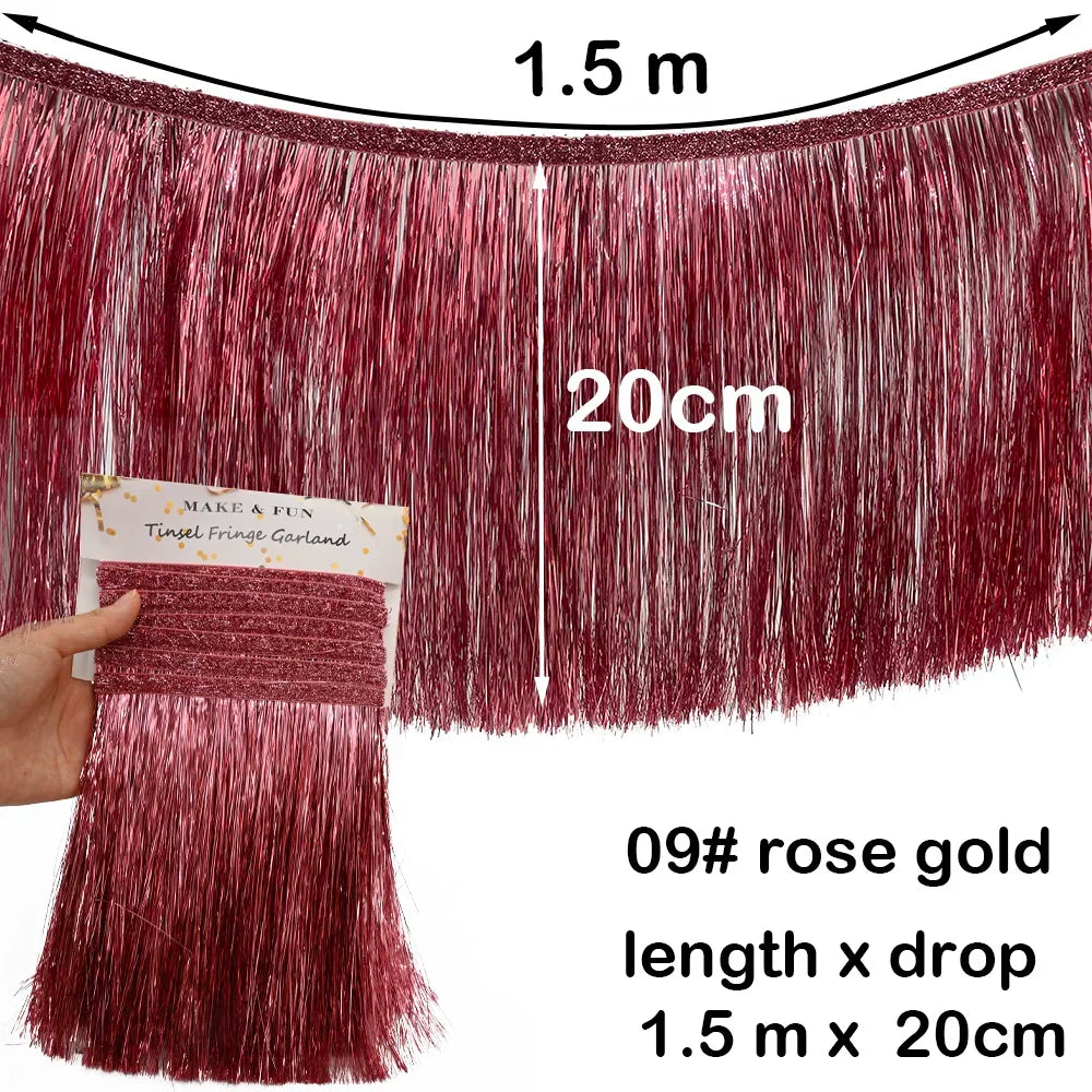 1.5m Premium Metallic Fringe Tassel Banner