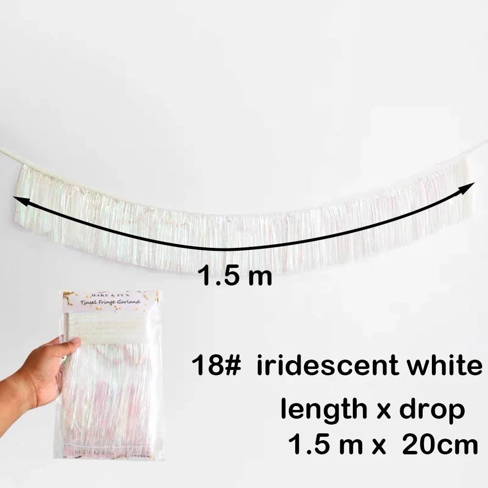 1.5m Premium Metallic Fringe Tassel Banner