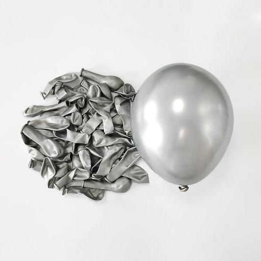 Blue Metallic Latex Balloons