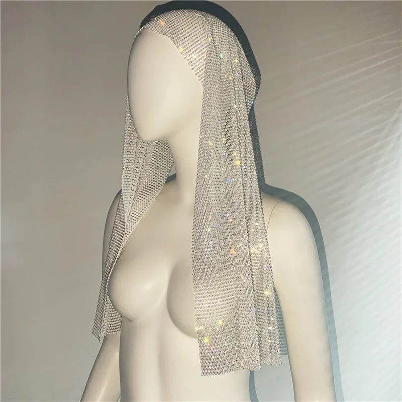 Crystal Rhinestone Headscarf