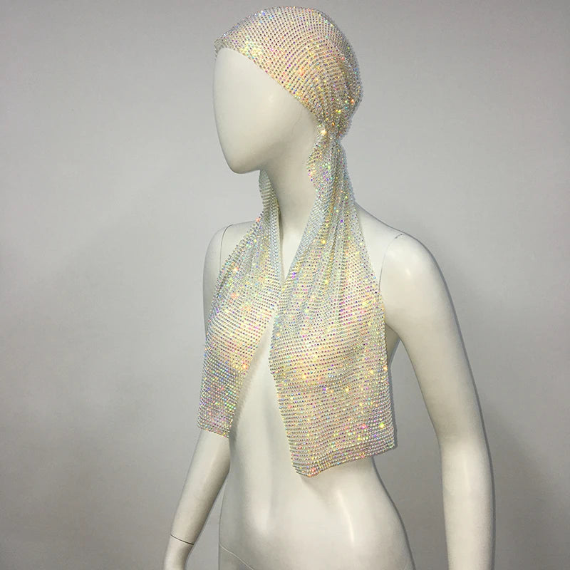 Crystal Rhinestone Headscarf