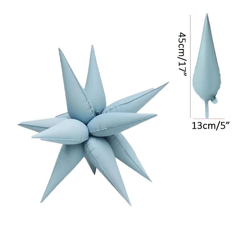 Blue Explosion Star Foil Balloons