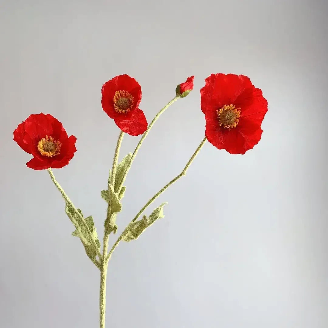 Elegant Artificial Poppy Bouquet