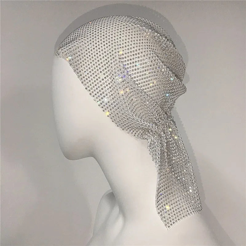 Crystal Rhinestone Headscarf