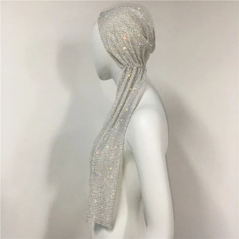 Crystal Rhinestone Headscarf
