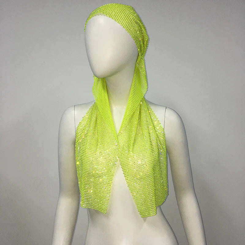 Crystal Rhinestone Headscarf