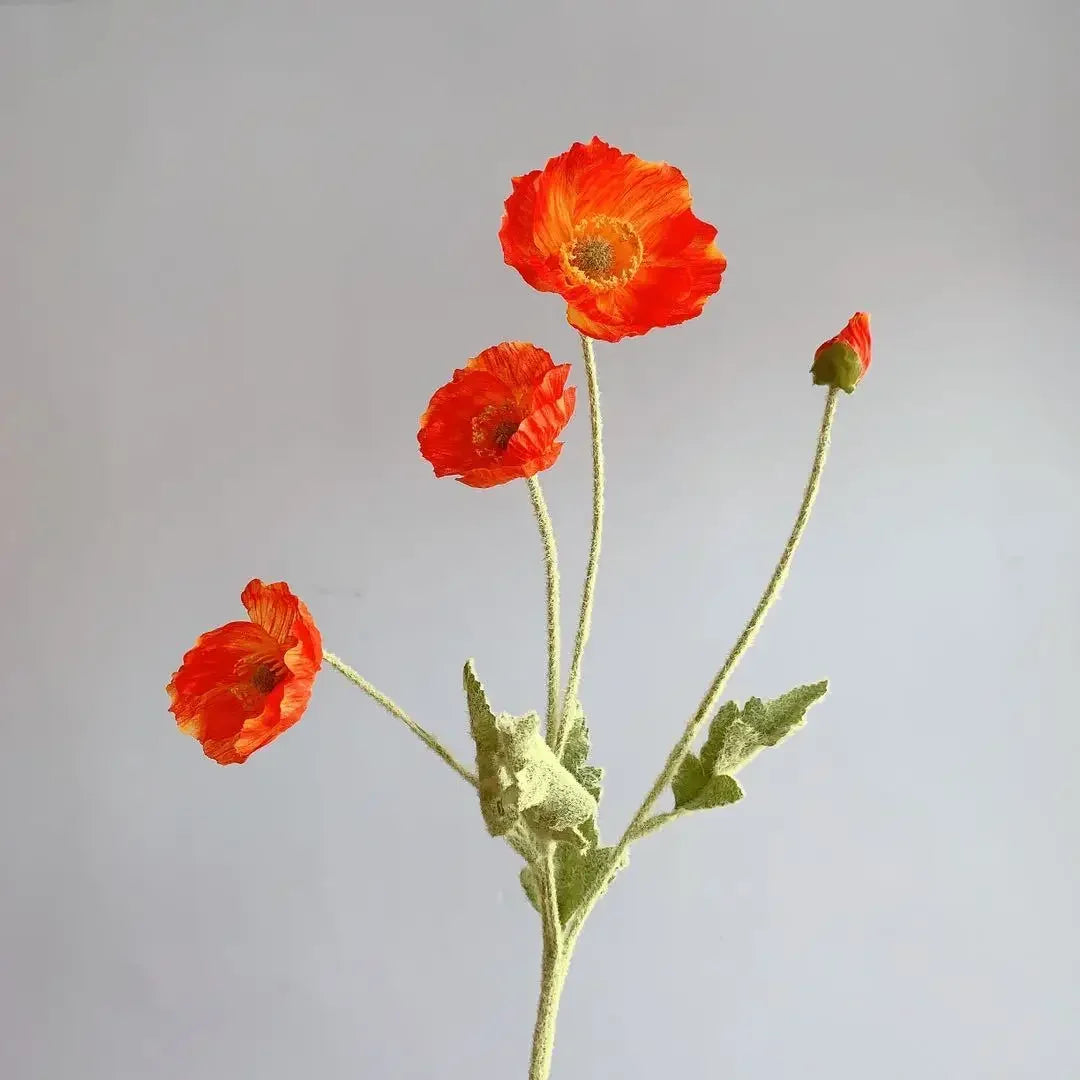 Elegant Artificial Poppy Bouquet