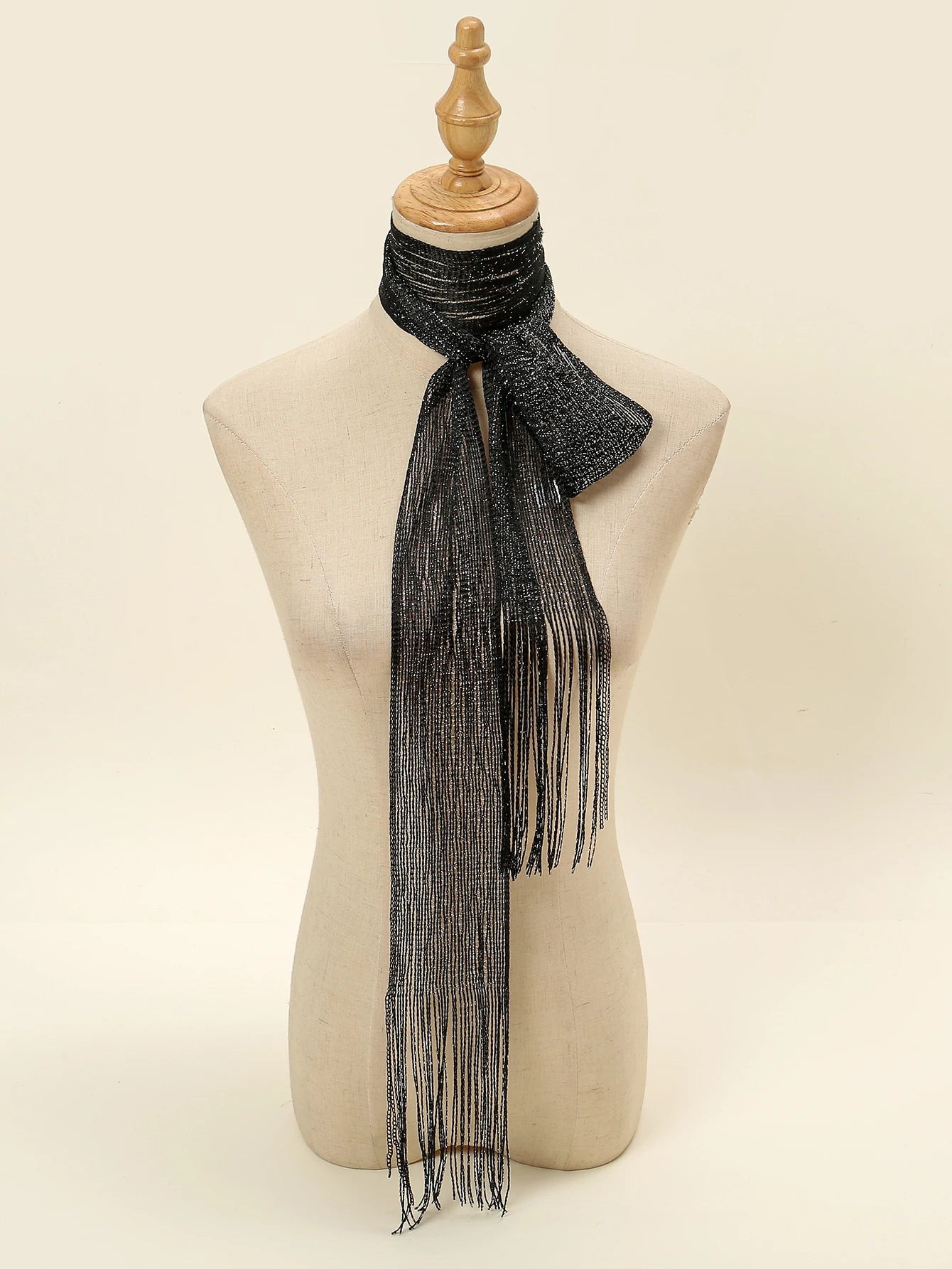Silver Trendy Skinny Scarf