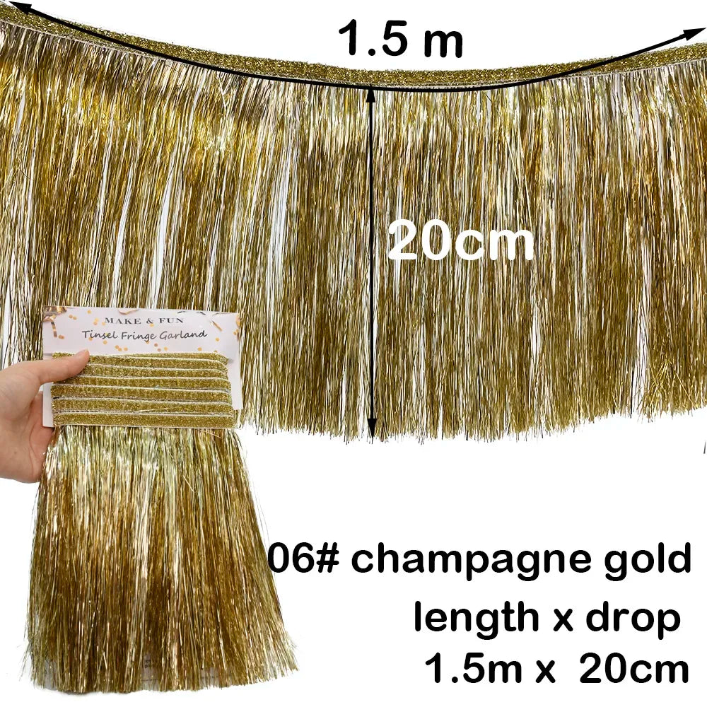 1.5m Premium Metallic Fringe Tassel Banner