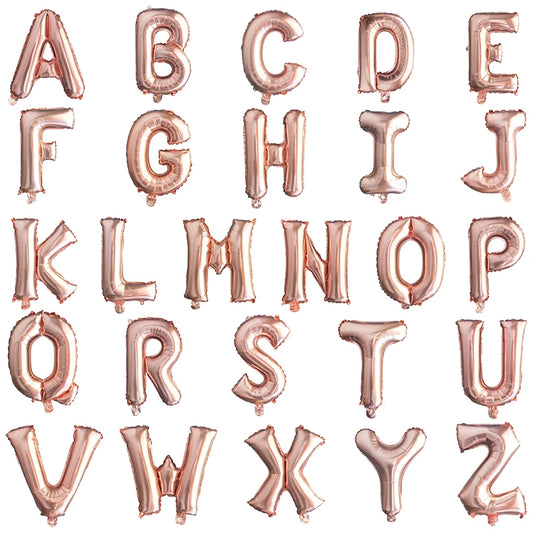 Giant Rose Gold Letter Balloons