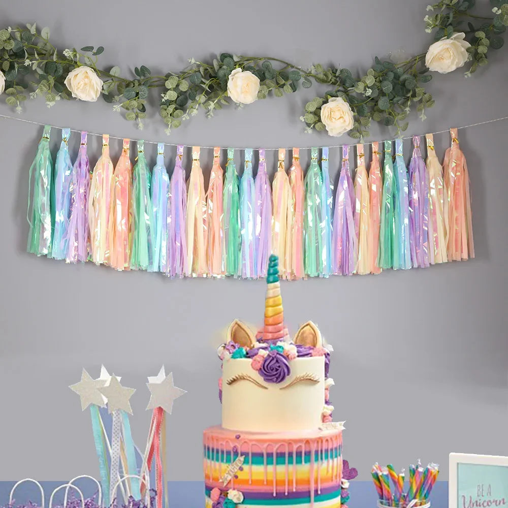 Tissue Paper Tassel Garland