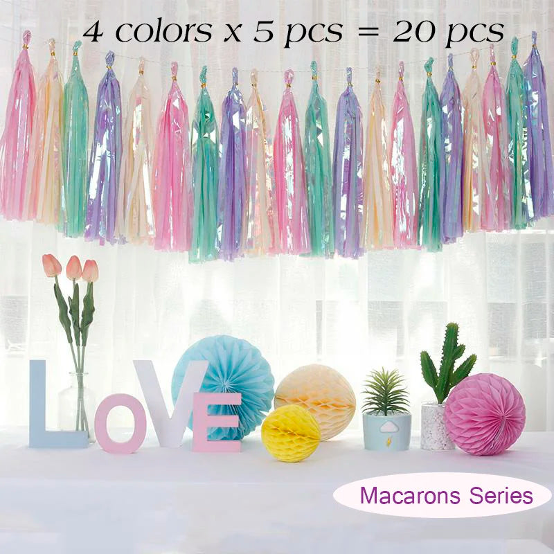 Tissue Paper Tassel Garland
