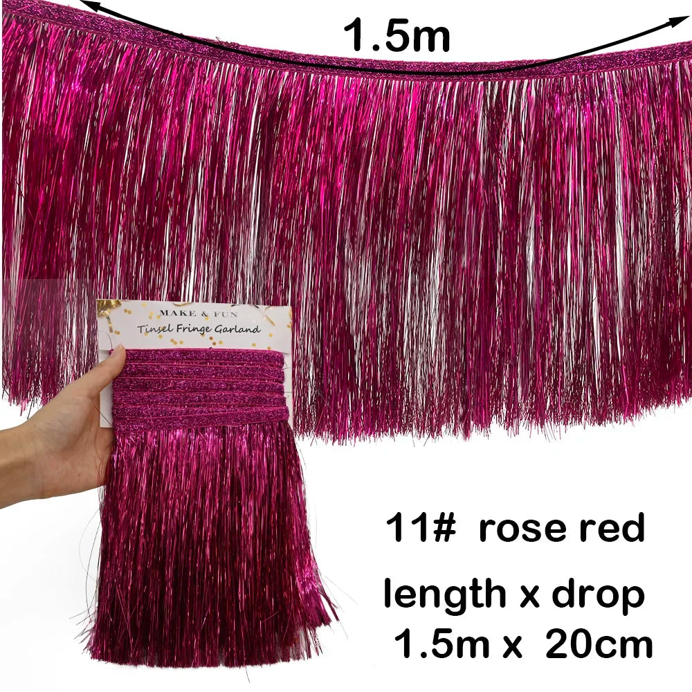 1.5m Premium Metallic Fringe Tassel Banner