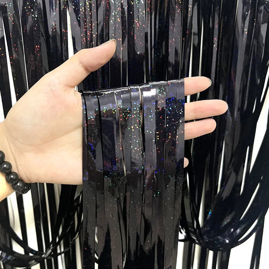 Sporty Tinsel Foil Curtains