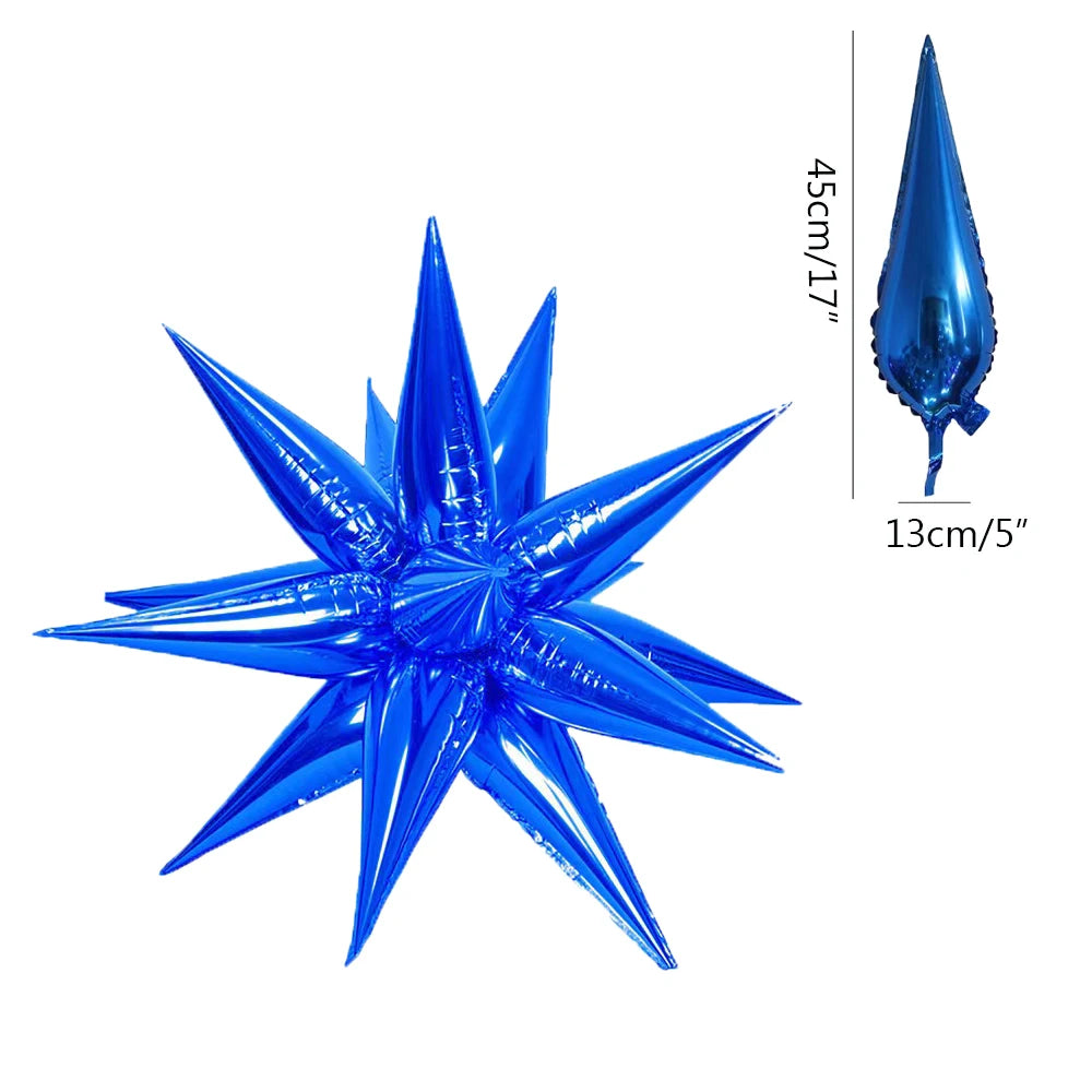 Blue Explosion Star Foil Balloons
