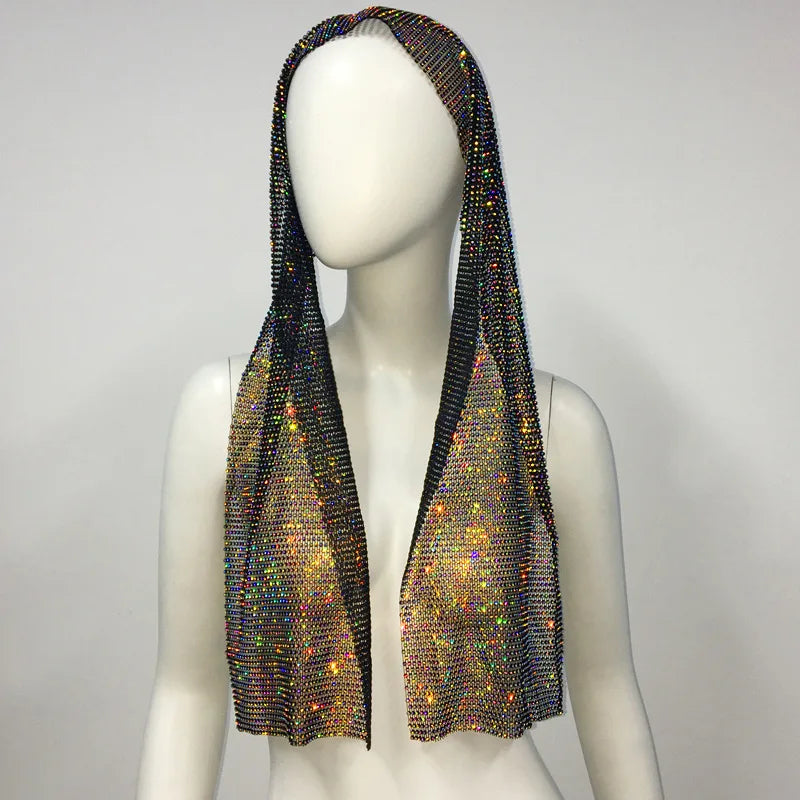 Crystal Rhinestone Headscarf