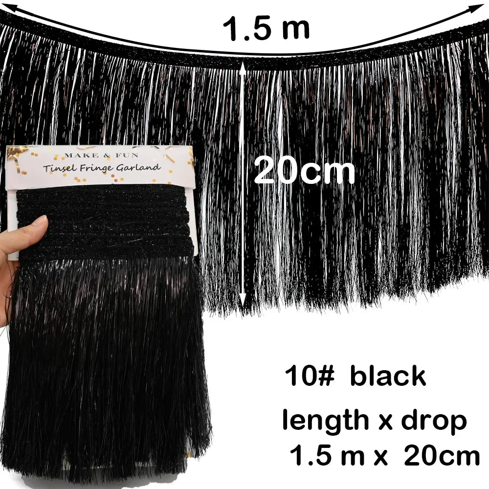 1.5m Premium Metallic Fringe Tassel Banner