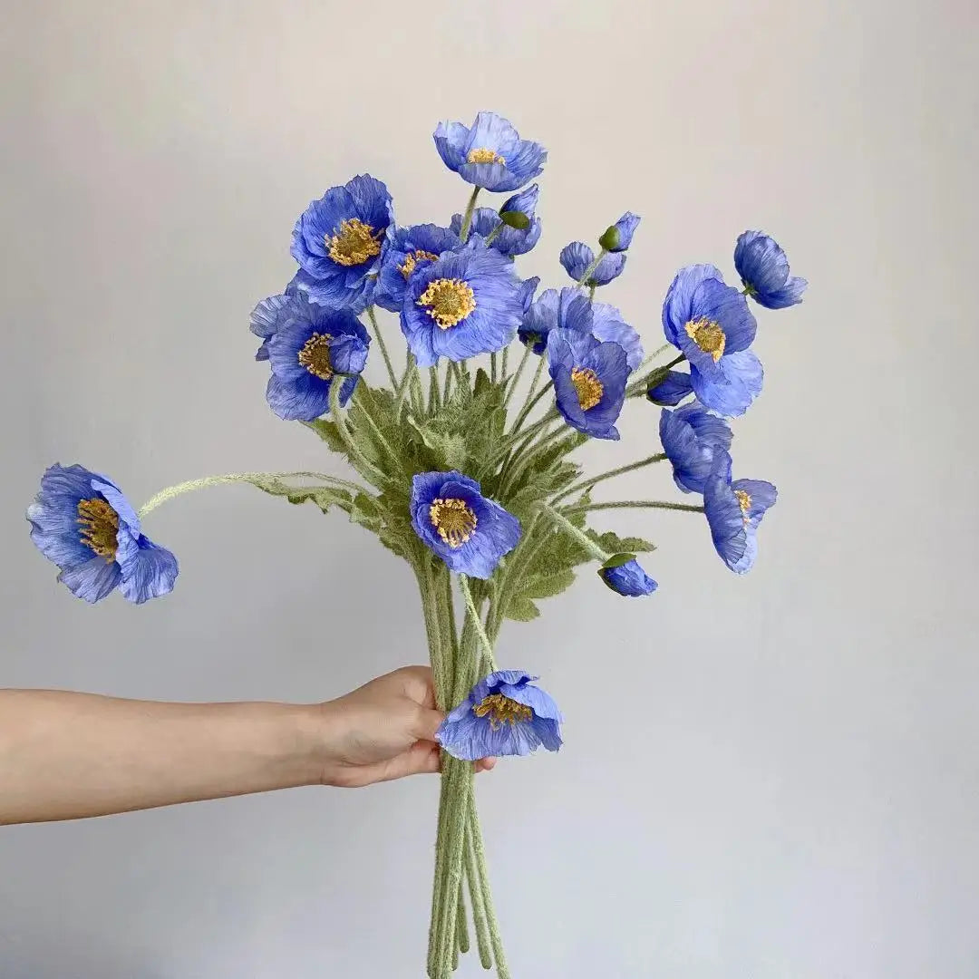 Elegant Artificial Poppy Bouquet