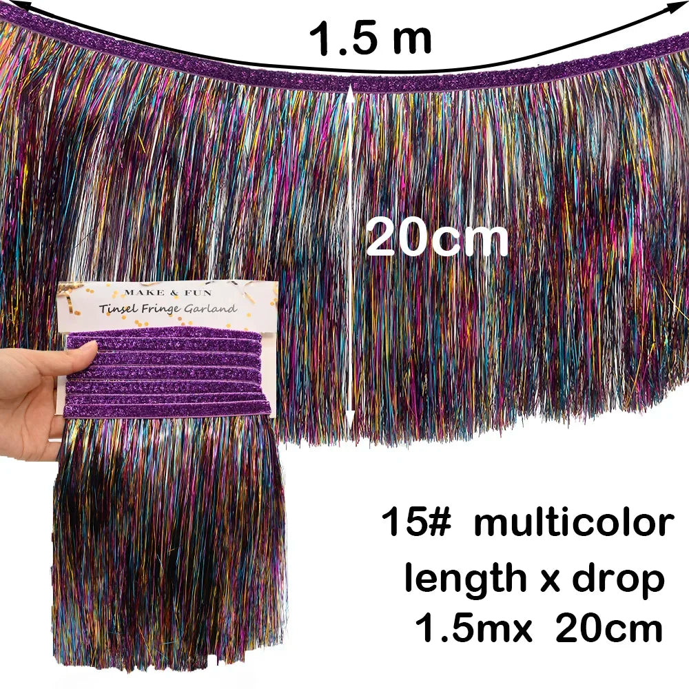 1.5m Premium Metallic Fringe Tassel Banner