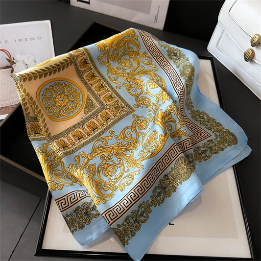 La Dolce Vita Printed Square Silk Scarf