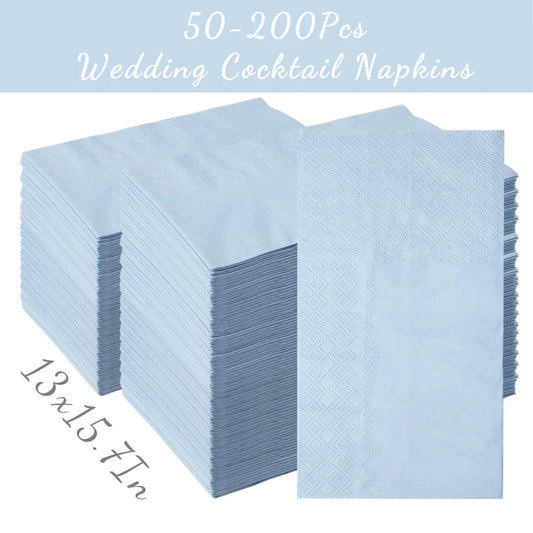 Dusty Blue Cocktail Napkins