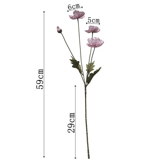 Elegant Artificial Poppy Bouquet