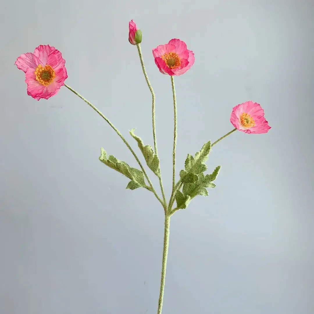 Elegant Artificial Poppy Bouquet